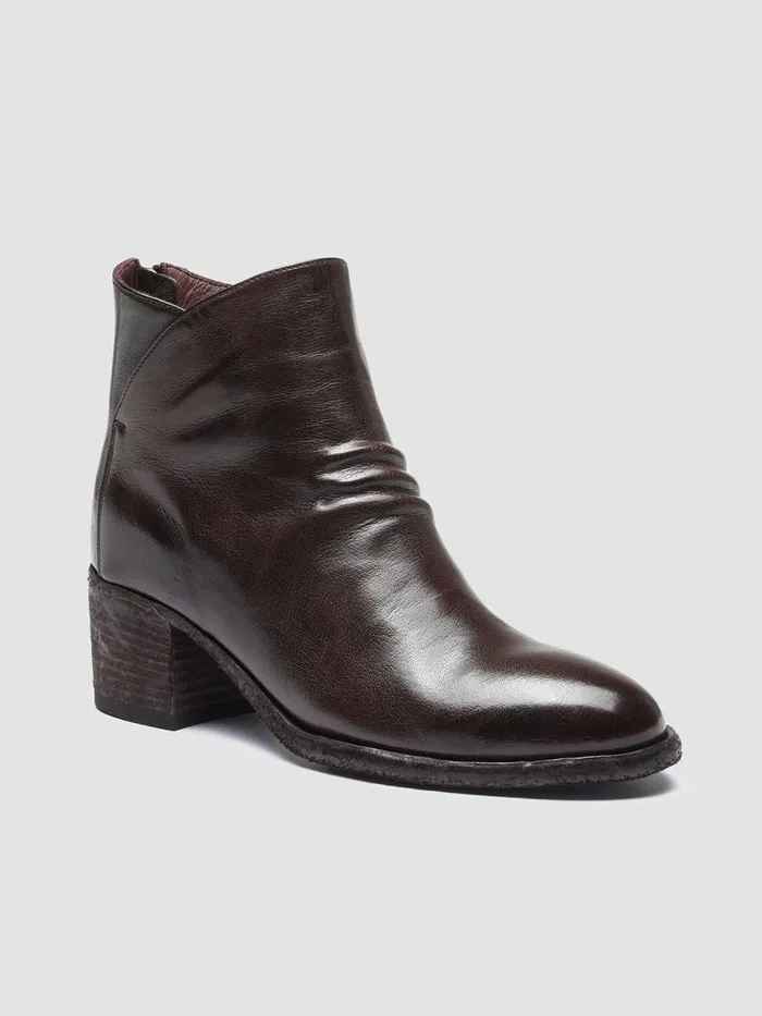 Officine Creative Boots and Booties DENNER 100 Otto Burgundy Leather Ankle Boots 8211 Women Officine Creative Boots and Booties DENNER 100 Otto Burgundy Leather Ankle Boots 8211 Women