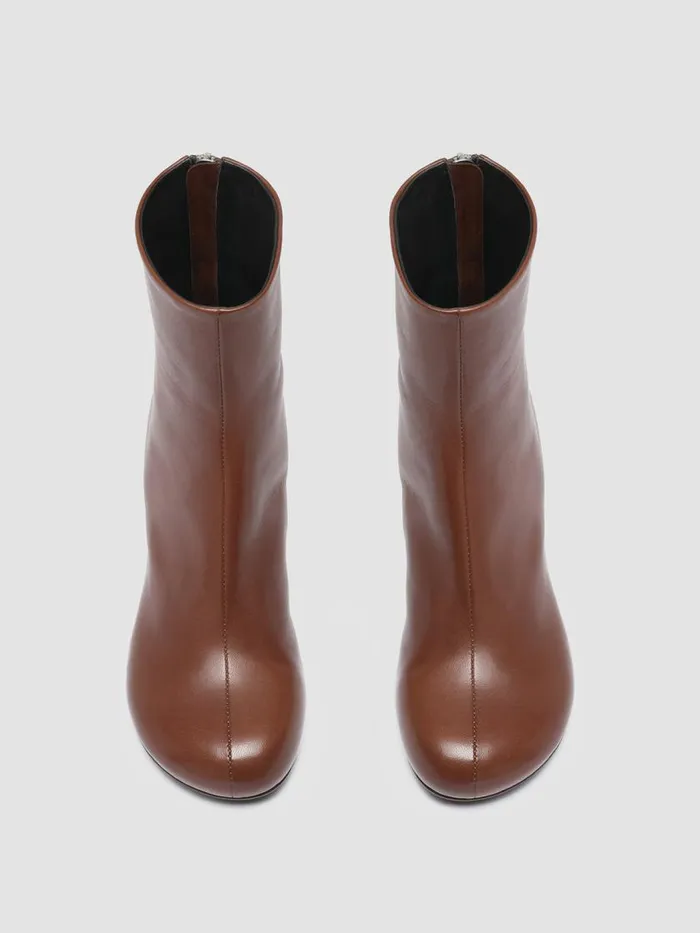 Officine Creative Boots and Booties ETHEL 004 Guanteria Bruno Brown Nappa Leather Ankle Boots 8211 Women Officine Creative Boots and Booties ETHEL 004 Guanteria Bruno Brown Nappa Leather Ankle Boots 8211 Women