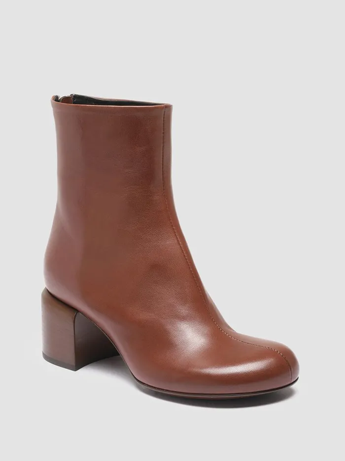 Officine Creative Boots and Booties ETHEL 004 Guanteria Bruno Brown Nappa Leather Ankle Boots 8211 Women Officine Creative Boots and Booties ETHEL 004 Guanteria Bruno Brown Nappa Leather Ankle Boots 8211 Women