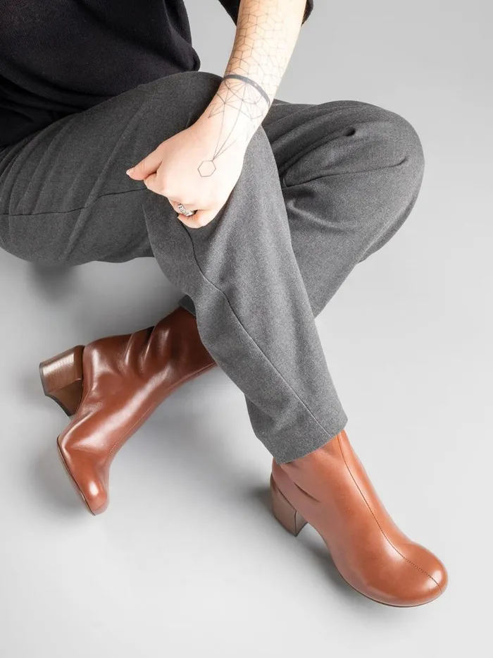 Officine Creative Boots and Booties ETHEL 004 Guanteria Bruno Brown Nappa Leather Ankle Boots 8211 Women Officine Creative Boots and Booties ETHEL 004 Guanteria Bruno Brown Nappa Leather Ankle Boots 8211 Women