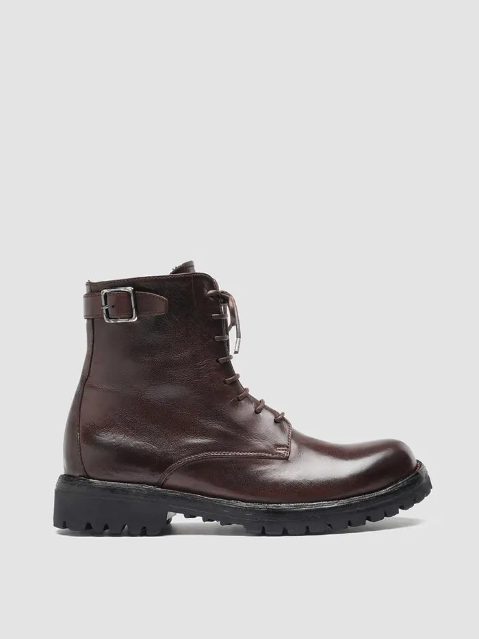Officine Creative Boots and Booties LORAINE 001 Otto Burgundy Leather Ankle Boots 8211 Women Officine Creative Boots and Booties LORAINE 001 Otto Burgundy Leather Ankle Boots 8211 Women