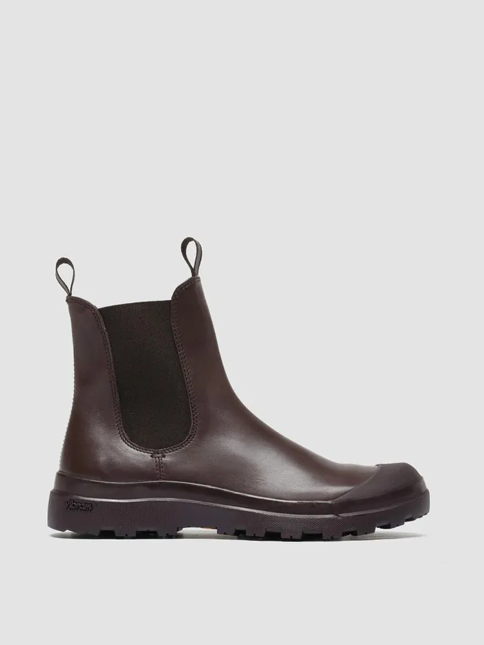 Officine Creative Boots and Booties PALLET 107 Truffle Burgundy Leather Chelsea Boots 8211 Women