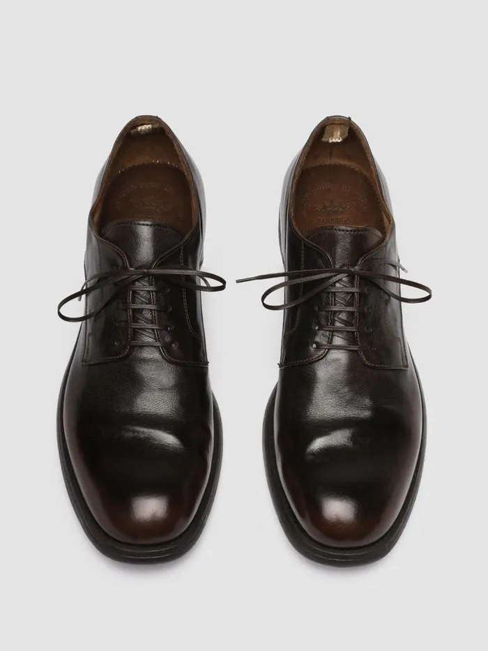 Officine Creative Derbies and Oxfords CHRONICLE 001 CaffMoro Brown Leather Derby Shoes 8211 Men Officine Creative Derbies and Oxfords CHRONICLE 001 CaffMoro Brown Leather Derby Shoes 8211 Men