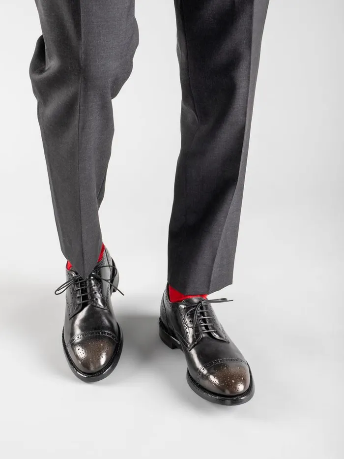 Officine Creative Dress Shoes TEMPLE 003 Ebano Brown Leather Half Brogue Derby Shoes 8211 Men Officine Creative Dress Shoes TEMPLE 003 Ebano Brown Leather Half Brogue Derby Shoes 8211 Men