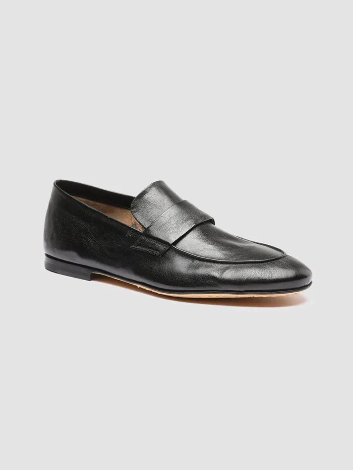 Officine Creative Loafers AIRTO 001 Nero Black Leather Penny Loafers 8211 Men Officine Creative Loafers AIRTO 001 Nero Black Leather Penny Loafers 8211 Men