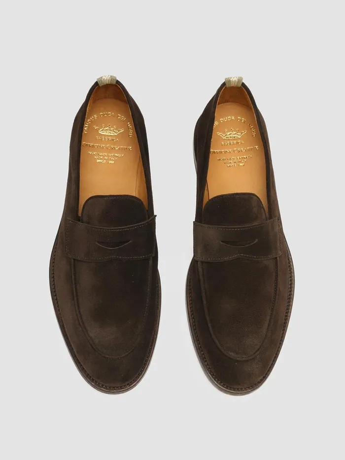 Officine Creative Loafers OPERA 001 Testa Di Moro Brown Suede Penny Loafers 8211 Men