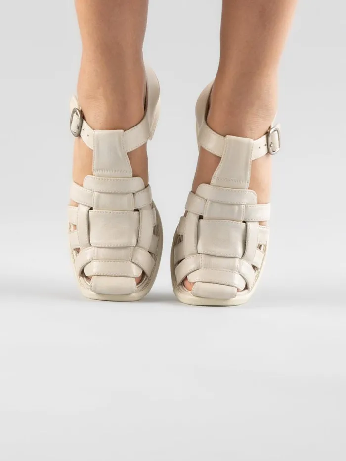 Officine Creative Sandals CALIXTE 045 Panna Ivory Leather Sandals 8211 Women