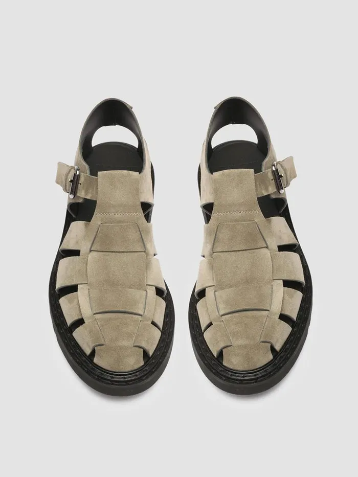 Officine Creative Sandals LYNDON 002 Bosco Green Suede Sandals 8211 Men