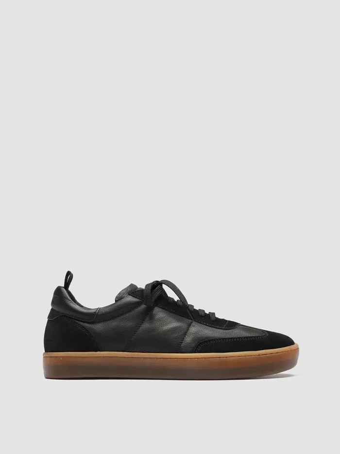 Officine Creative Sneakers KOMBINED 001 Black Black Leather Sneakers Latex Sole 8211 Men Officine Creative Sneakers KOMBINED 001 Black Black Leather Sneakers Latex Sole 8211 Men
