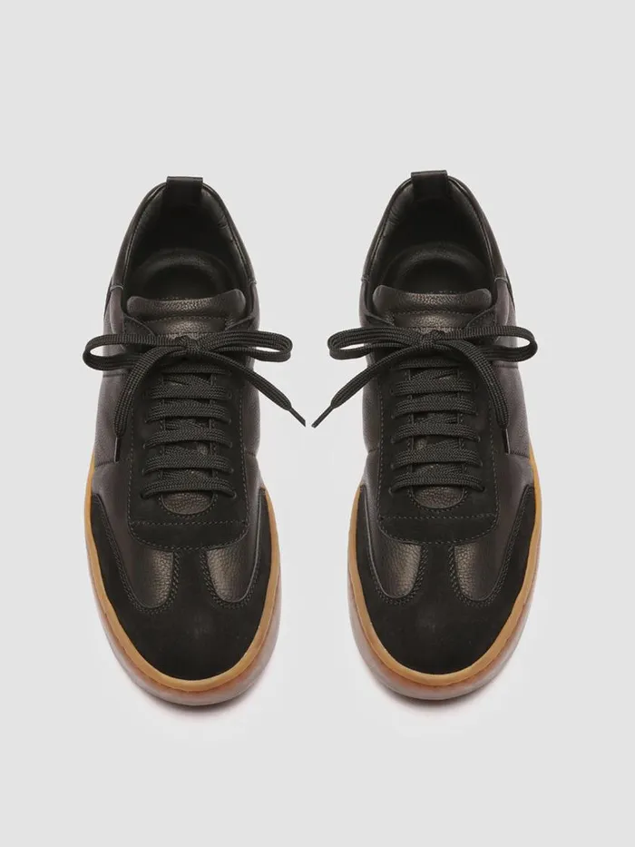 Officine Creative Sneakers KOMBINED 001 Black Black Leather Sneakers Latex Sole 8211 Men Officine Creative Sneakers KOMBINED 001 Black Black Leather Sneakers Latex Sole 8211 Men