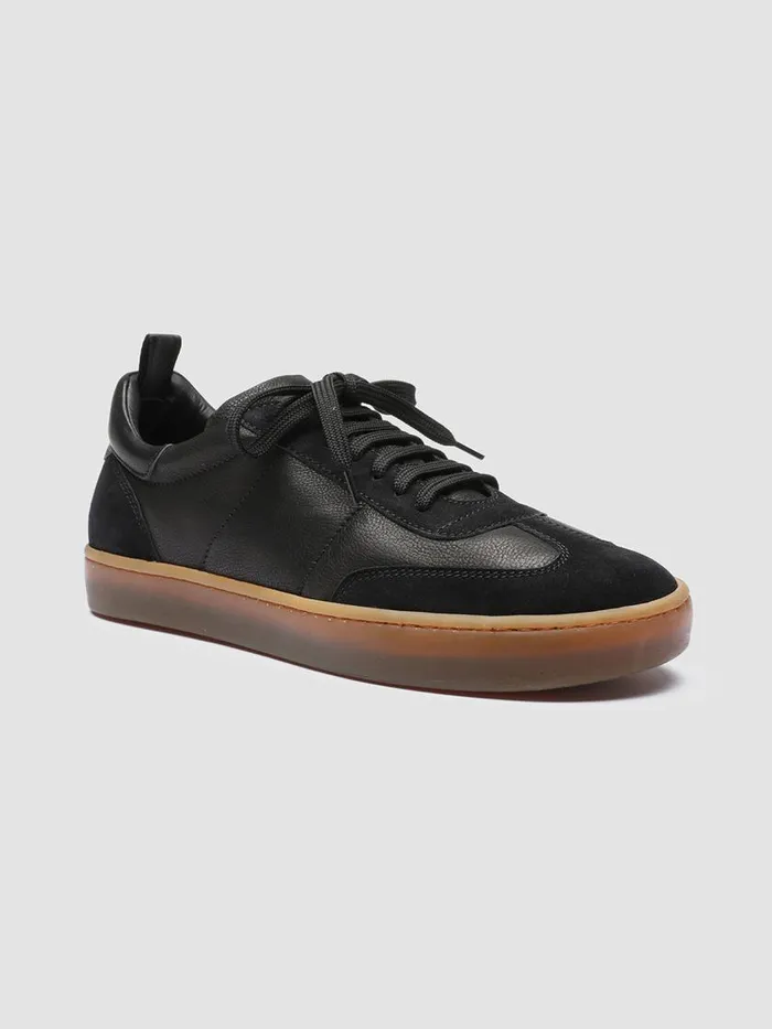 Officine Creative Sneakers KOMBINED 001 Black Black Leather Sneakers Latex Sole 8211 Men Officine Creative Sneakers KOMBINED 001 Black Black Leather Sneakers Latex Sole 8211 Men