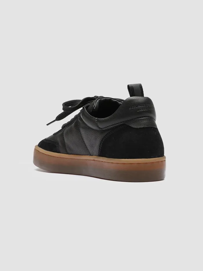 Officine Creative Sneakers KOMBINED 001 Black Black Leather Sneakers Latex Sole 8211 Men Officine Creative Sneakers KOMBINED 001 Black Black Leather Sneakers Latex Sole 8211 Men