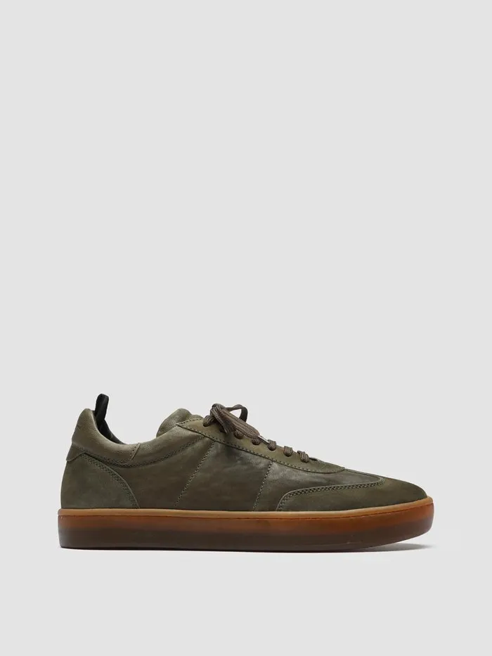 Officine Creative Sneakers KOMBINED 001 Military Olive Green Leather Sneakers Latex Sole 8211 Men Officine Creative Sneakers KOMBINED 001 Military Olive Green Leather Sneakers Latex Sole 8211 Men