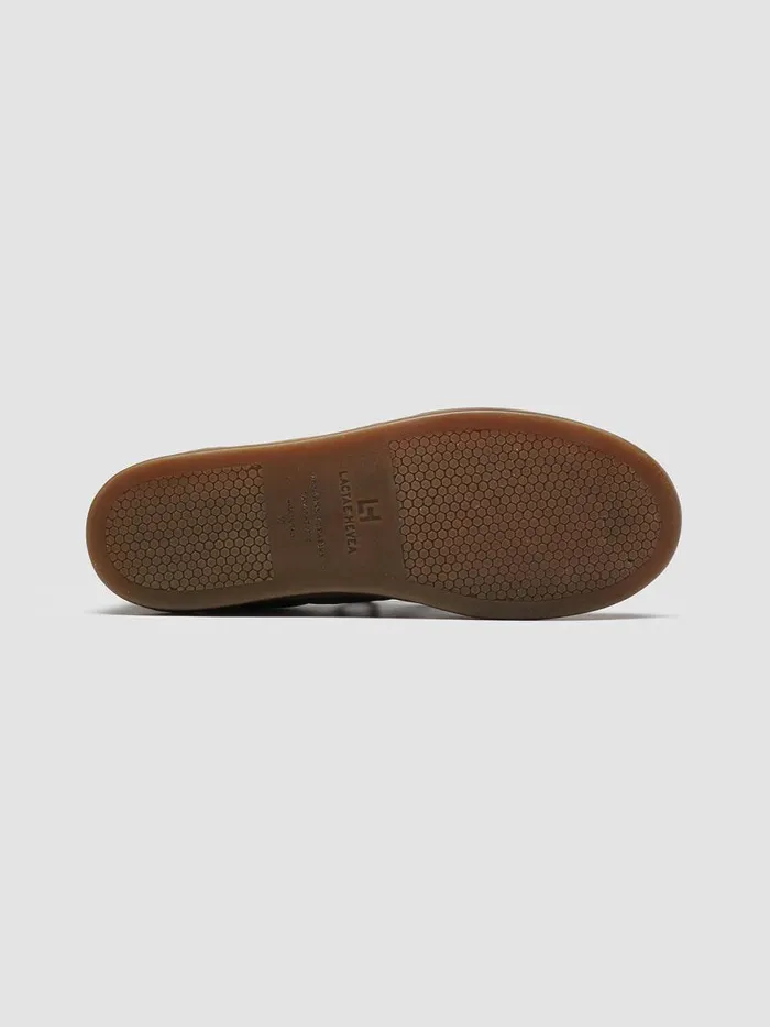 Officine Creative Sneakers KOMBINED 001 Military Olive Green Leather Sneakers Latex Sole 8211 Men