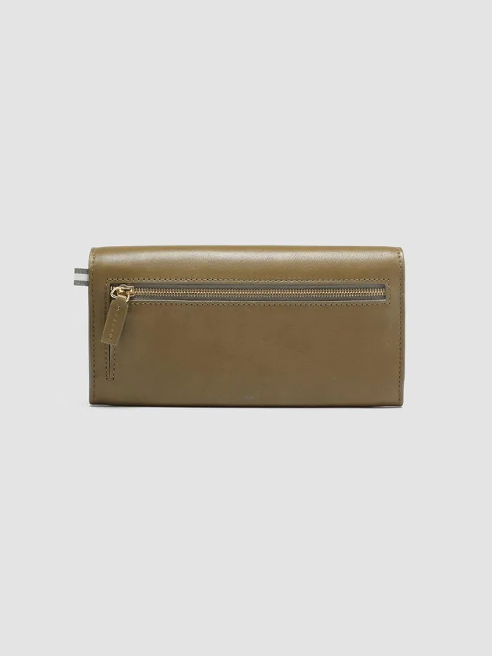 Officine Creative Wallets POCHE 09 Fir Green Green Nappa Leather Wallet 8211 Women Officine Creative Wallets POCHE 09 Fir Green Green Nappa Leather Wallet 8211 Women
