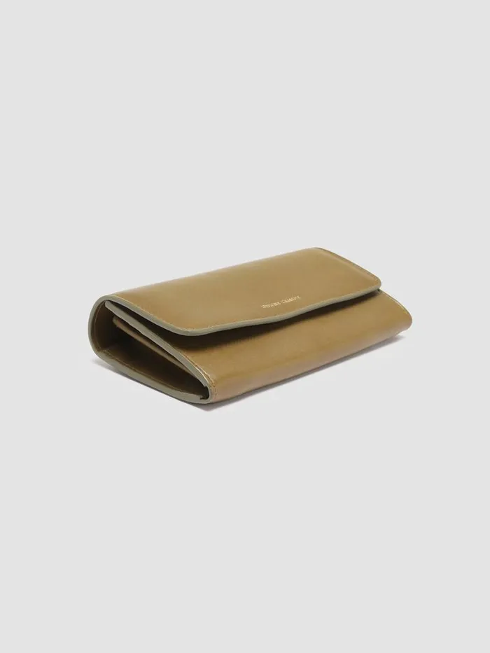Officine Creative Wallets POCHE 09 Fir Green Green Nappa Leather Wallet 8211 Women Officine Creative Wallets POCHE 09 Fir Green Green Nappa Leather Wallet 8211 Women