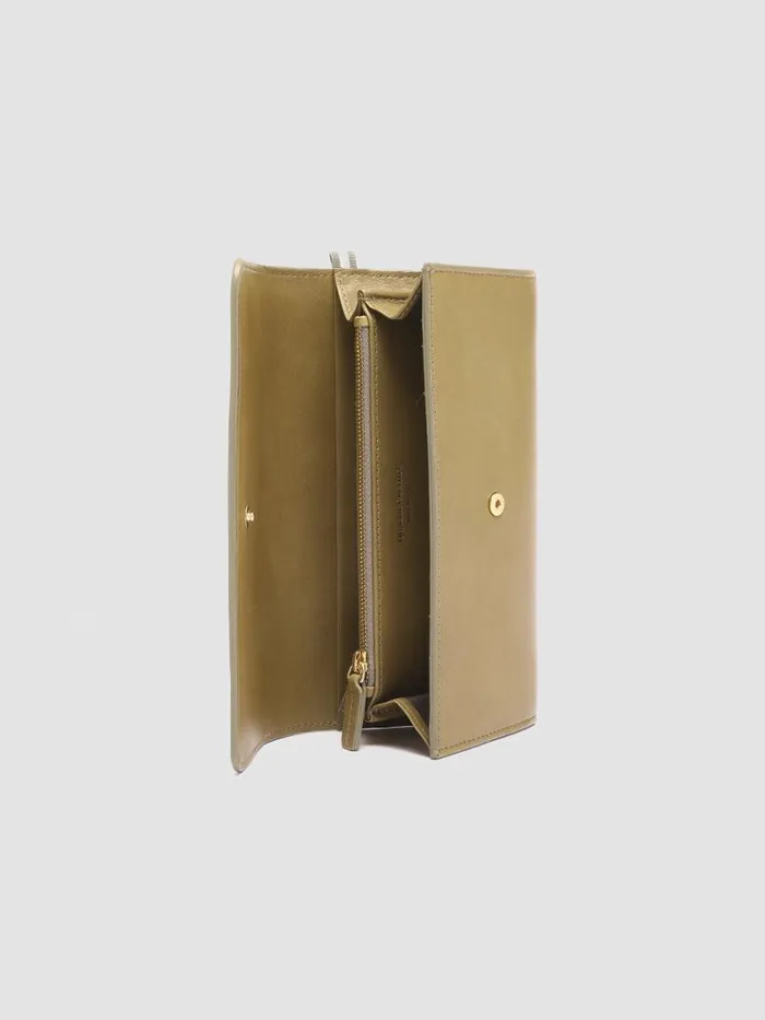 Officine Creative Wallets POCHE 09 Fir Green Green Nappa Leather Wallet 8211 Women Officine Creative Wallets POCHE 09 Fir Green Green Nappa Leather Wallet 8211 Women