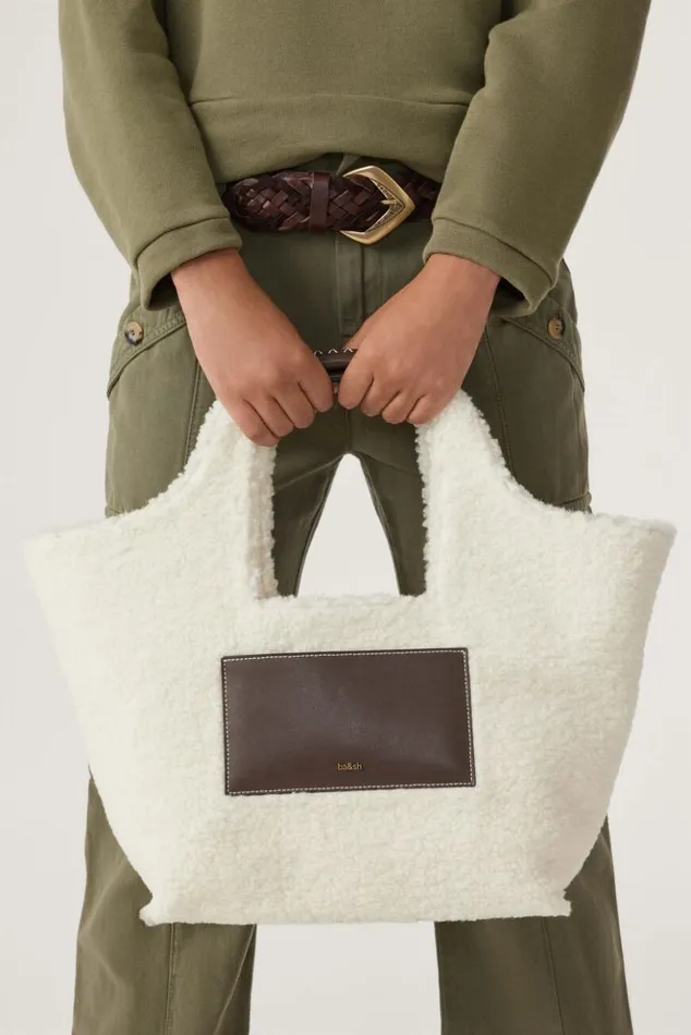 OpheliaShearling Tote Bag Shoes and Accessories Baandsh Bags