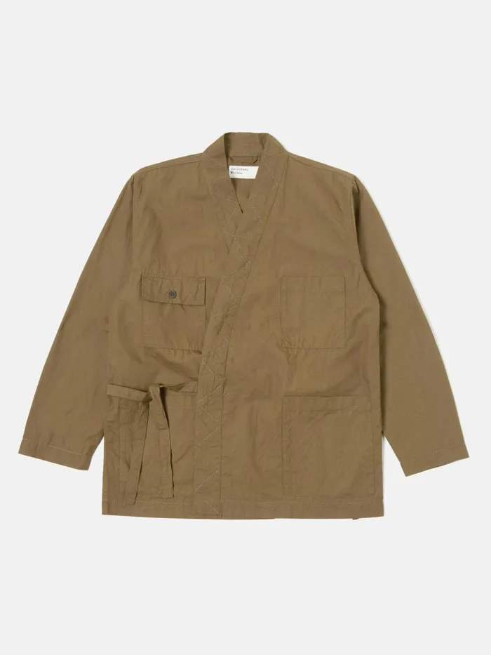 Osaka Work Jacket In Khaki Broad Cloth Men Universal Works Jackets