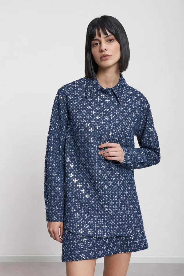 Ottod039Ame Jacket With Sequins Women Denim