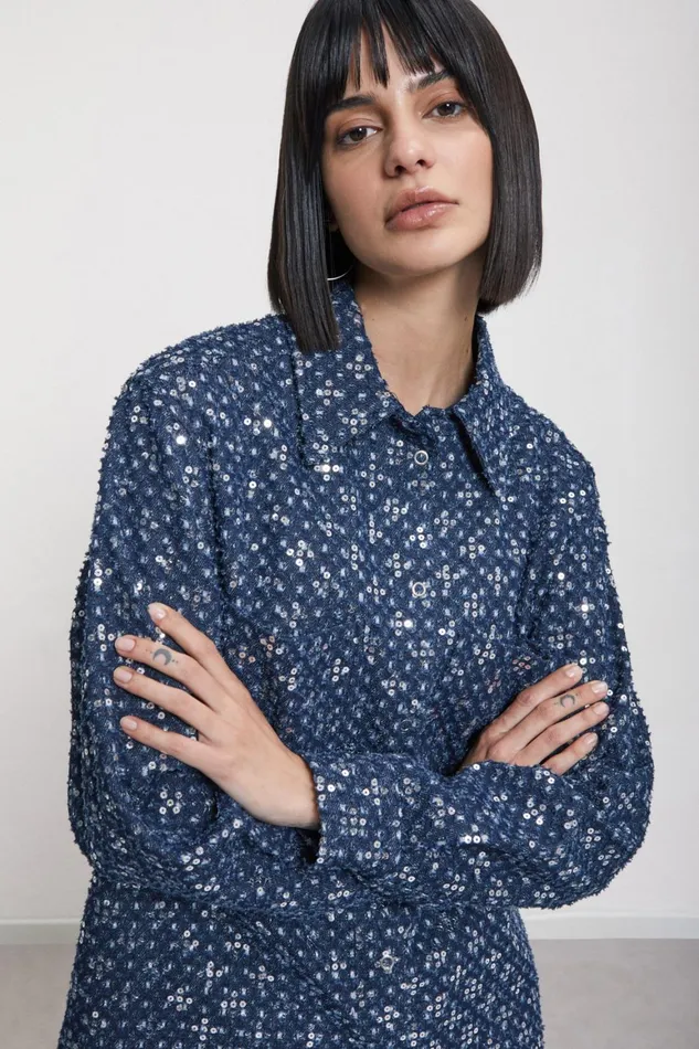 Ottod039Ame Jacket With Sequins Women Denim
