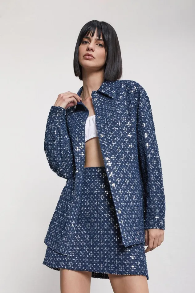 Ottod039Ame Jacket With Sequins Women Denim