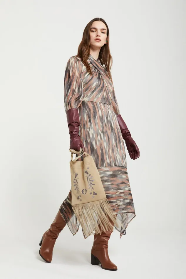 Ottod039Ame Printed Viscose Dress Women Dresses