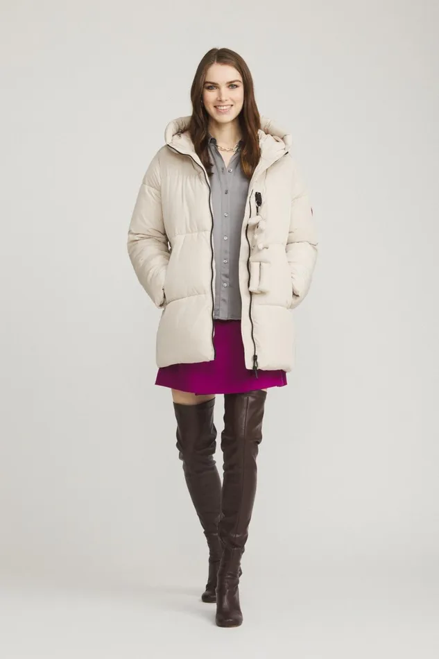 Ottod039Ame Puffer Jacket With Wide Neck Women Down Jackets