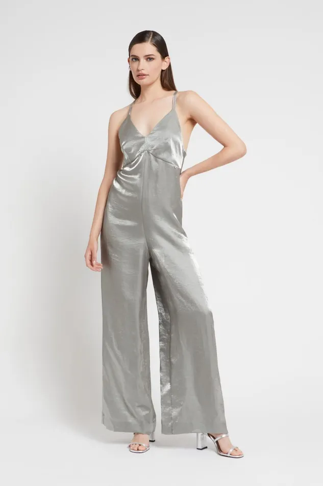 Ottod039Ame Viscose And Linen Jumpsuit Women Trousers