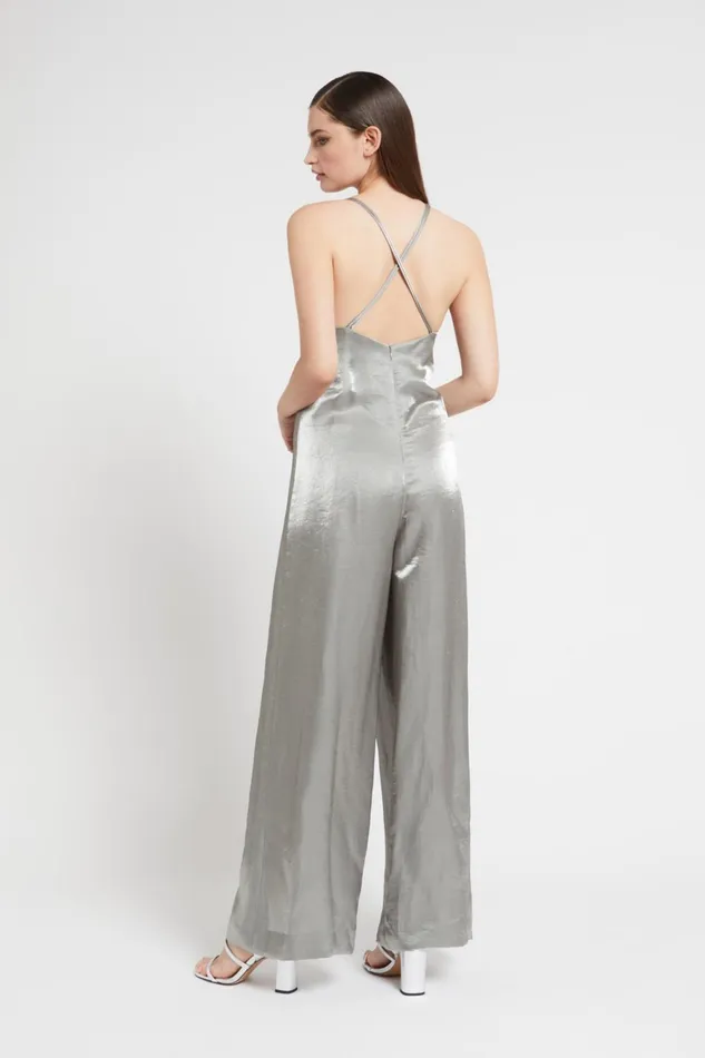 Ottod039Ame Viscose And Linen Jumpsuit Women Trousers