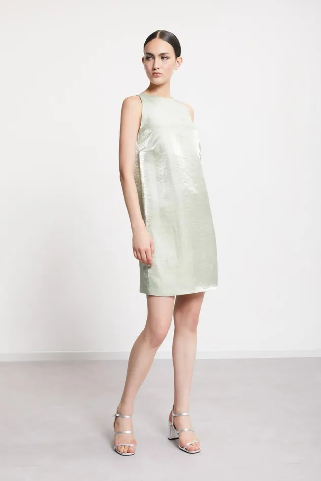 Ottod039Ame Viscose And Linen Short Dress Women Dresses