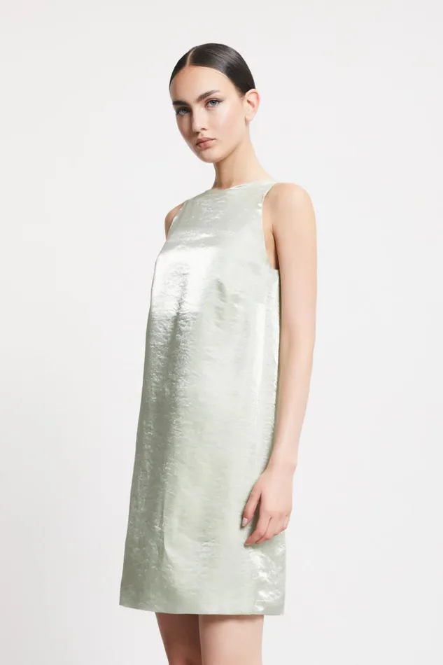 Ottod039Ame Viscose And Linen Short Dress Women Dresses