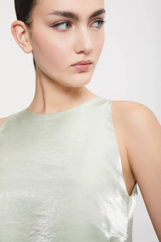 Ottod039Ame Viscose And Linen Short Dress Women Dresses