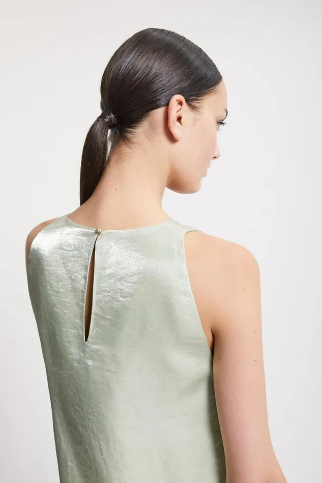 Ottod039Ame Viscose And Linen Short Dress Women Dresses