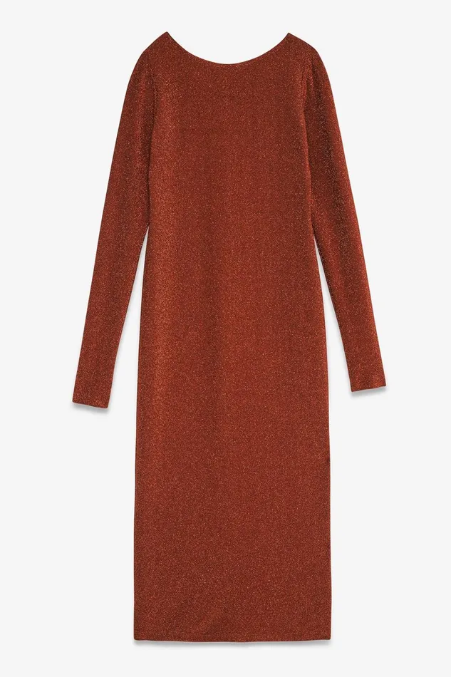 Ottod039Ame Viscose Long Dress With Lurex Women Dresses