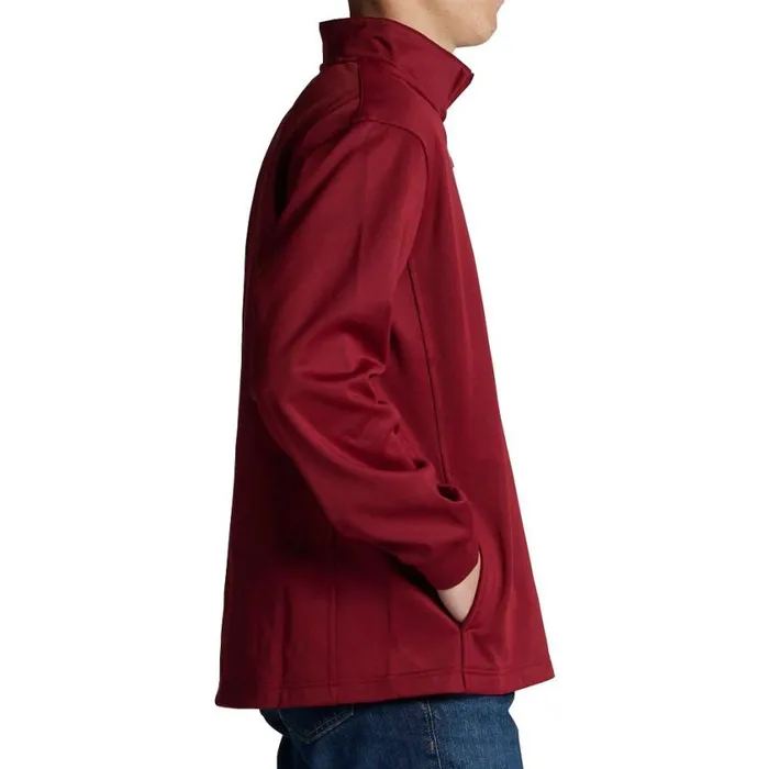 Outerwear Men Justin Boots Quarter Zip Fleece Pullover Red Heather 040red041