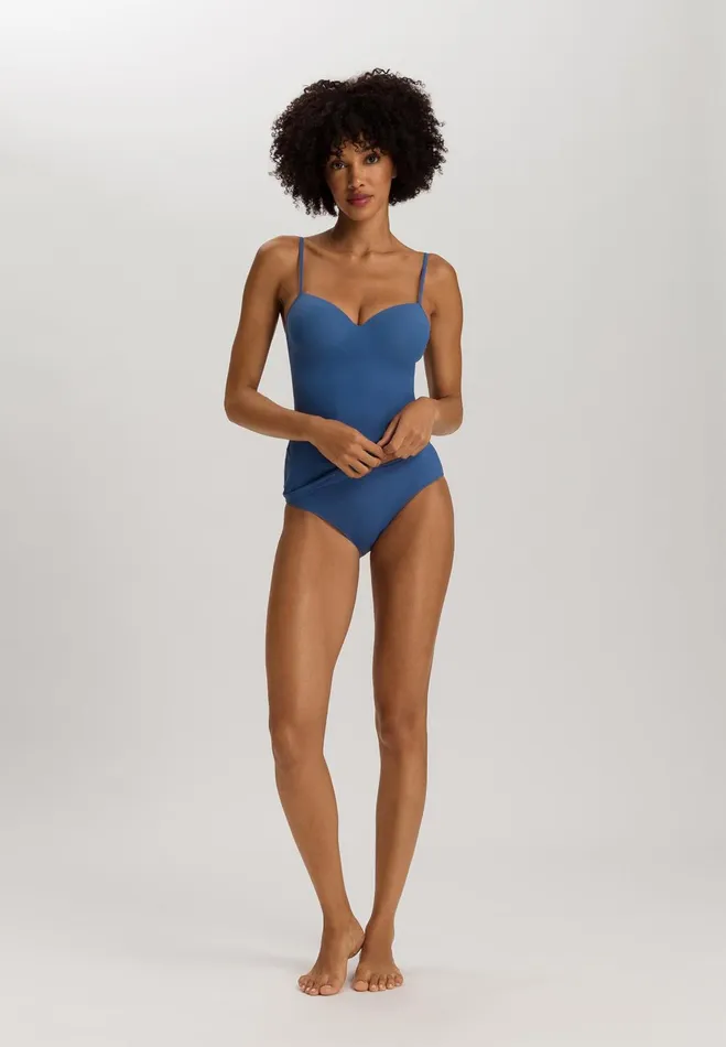 Padded Bra Camisole Washed Blue Women HANRO D Cup Bras