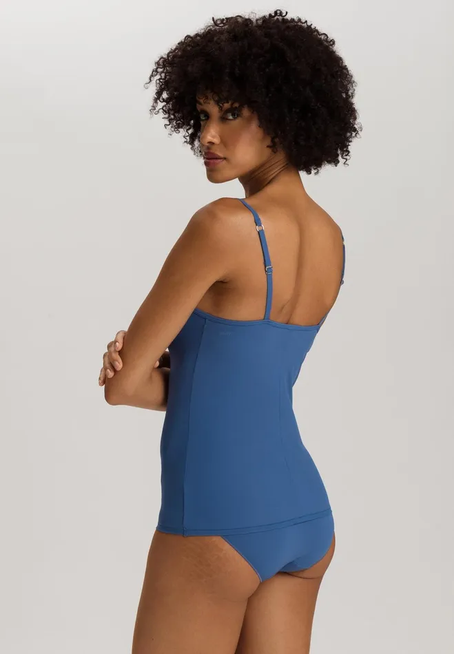Padded Bra Camisole Washed Blue Women HANRO D Cup Bras