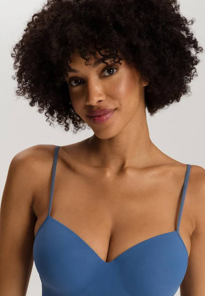 Padded Bra Camisole Washed Blue Women HANRO D Cup Bras