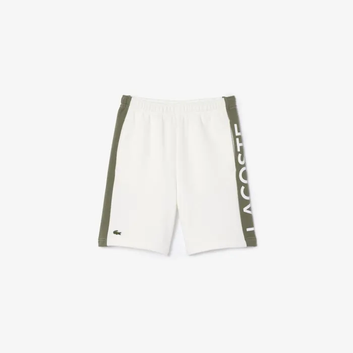 Pants and Shorts Kids Lacoste Kids Striped Organic Cotton Shorts White Khaki Green Imi Pants and Shorts Kids Lacoste Kids Striped Organic Cotton Shorts White Khaki Green Imi