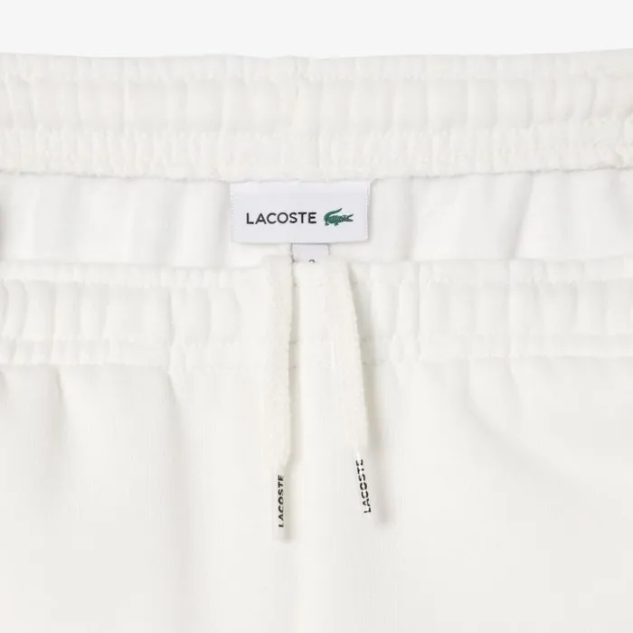 Pants and Shorts Kids Lacoste Kids Striped Organic Cotton Shorts White Khaki Green Imi