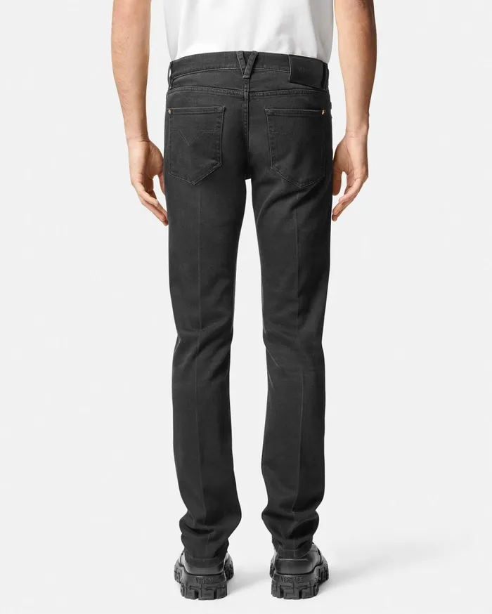 Pants and Shorts Men Versace SlimFit Jeans Black