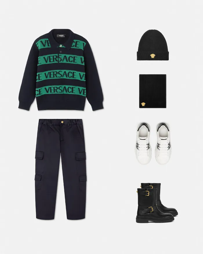 Pants Kids Versace Cargo Pants Blue