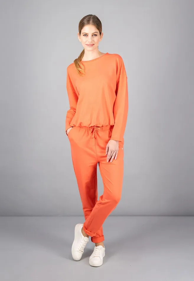 Pants Women FYNCHHATTON Sportive Sweatpants Made Of Cotton Modal Mix Milkcoralsky Bluetaupe Pants Women FYNCHHATTON Sportive Sweatpants Made Of Cotton Modal Mix Milkcoralsky Bluetaupe