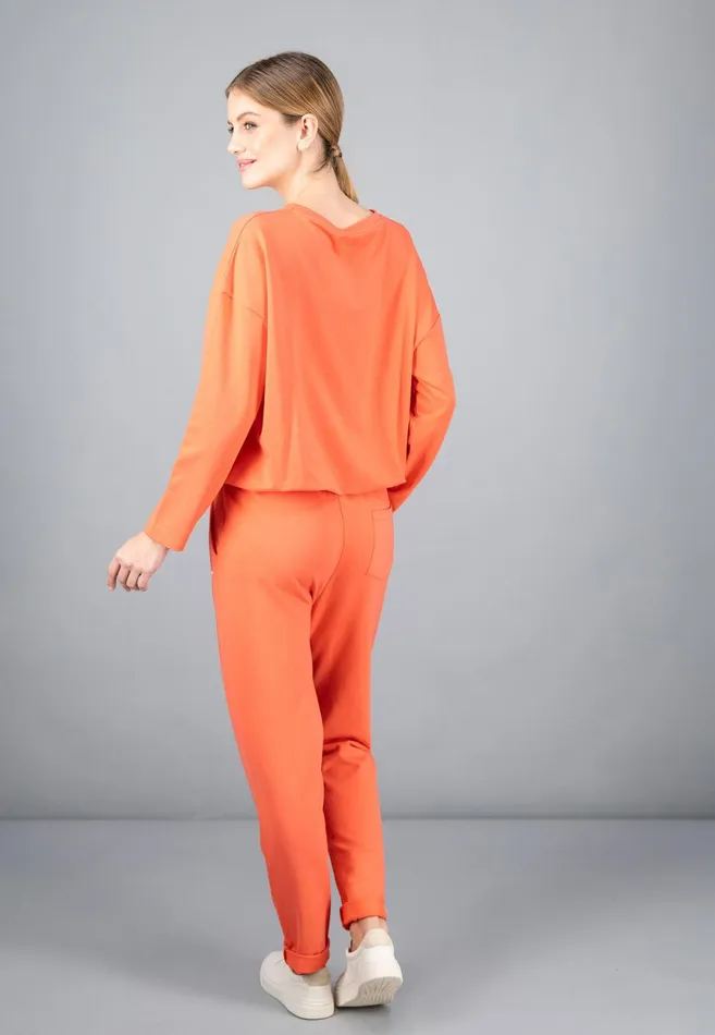 Pants Women FYNCHHATTON Sportive Sweatpants Made Of Cotton Modal Mix Milkcoralsky Bluetaupe Pants Women FYNCHHATTON Sportive Sweatpants Made Of Cotton Modal Mix Milkcoralsky Bluetaupe