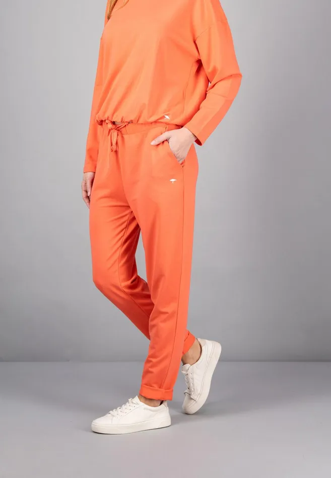 Pants Women FYNCHHATTON Sportive Sweatpants Made Of Cotton Modal Mix Milkcoralsky Bluetaupe Pants Women FYNCHHATTON Sportive Sweatpants Made Of Cotton Modal Mix Milkcoralsky Bluetaupe