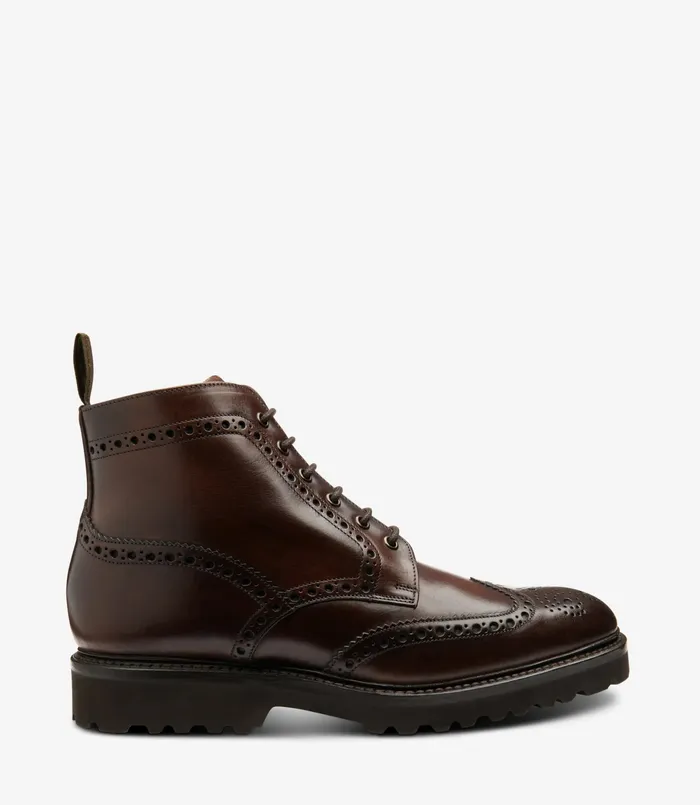 Pegasus Dark Brown Waxed Men Boots Loake