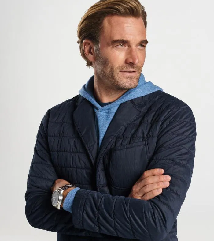 Peter Millar Jackets 038 Coats Men Greenwich GarmentDyed Quilted Blazer