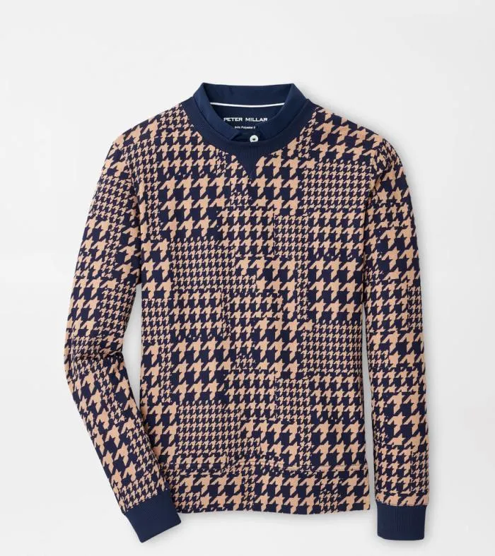 Peter Millar Pullovers 038 Layers GolfWomen Birdie Houndstooth Print Sport Sweatshirt