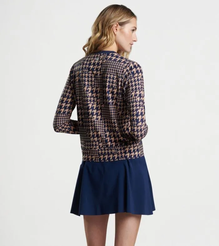 Peter Millar Pullovers 038 Layers GolfWomen Birdie Houndstooth Print Sport Sweatshirt
